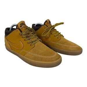 NIKE PORTMORE II SOLARSOFT MID TOP SHOES AJ6978-779 SUEDE WHEAT BROWN Size 8